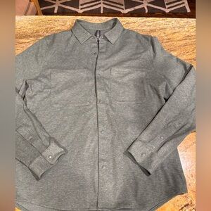 Lululemon Men’s Long-sleeve Button-down Shirt Heather Green Sz M